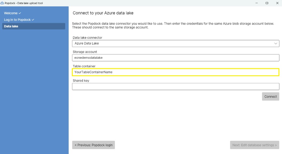 Popdock Data Lake Upload Tool Installation and Usage Guide for SQL Server 20 sql4.3.5