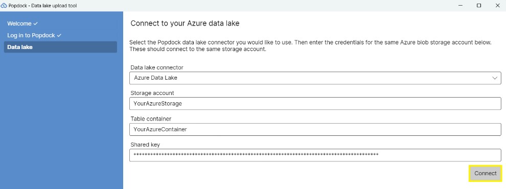 Popdock Data Lake Upload Tool Installation and Usage Guide for SQL Server 45 sql5.3.1