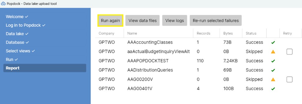 Popdock Data Lake Upload Tool Installation and Usage Guide for SQL Server 55 sql5.6.5