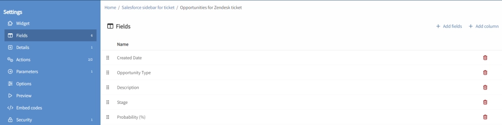 Configuring the Salesforce sidebar for tickets in Zendesk 9 image 262